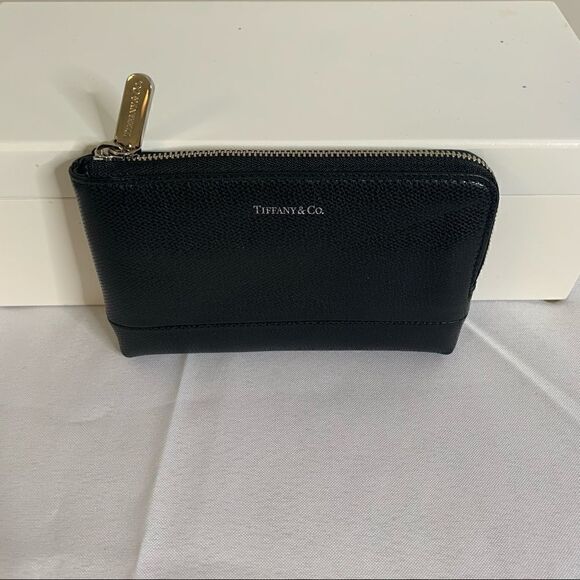 Tiffany & Co. Leather zip around pouch - Black New - Picture 3 of 9